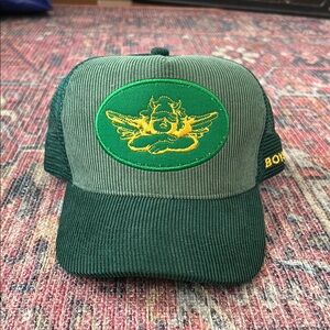 Boys Lie Green Trucker Hat with Embroidered Patch